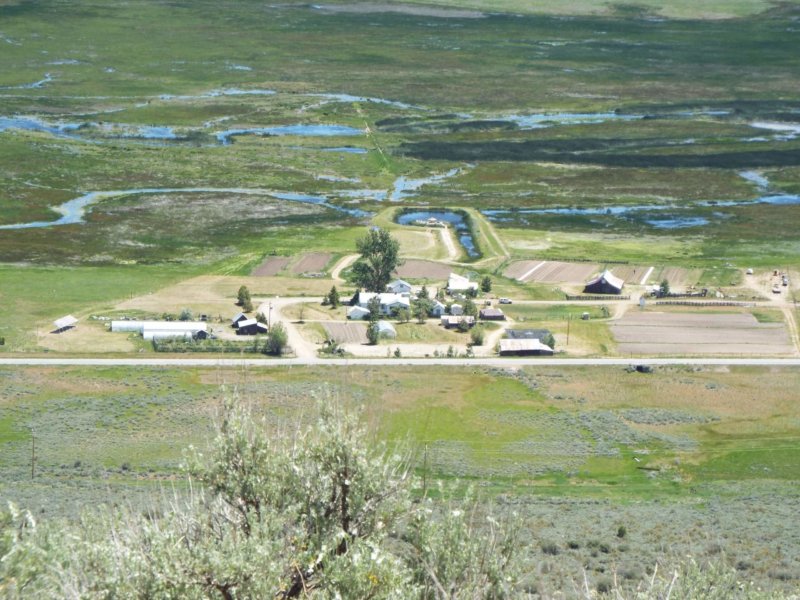 Aerial view of Sierra Valley Farms