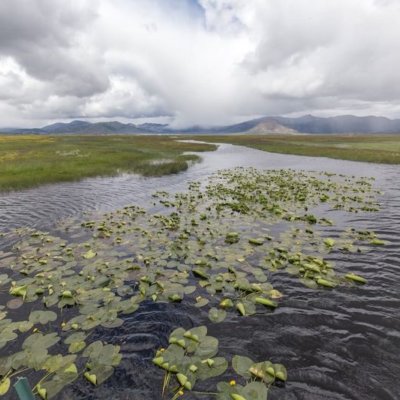 Sierra Valley wetlands and clouds
