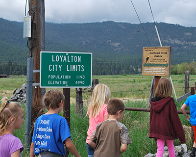 Kids in Nature at the town of Loyalton