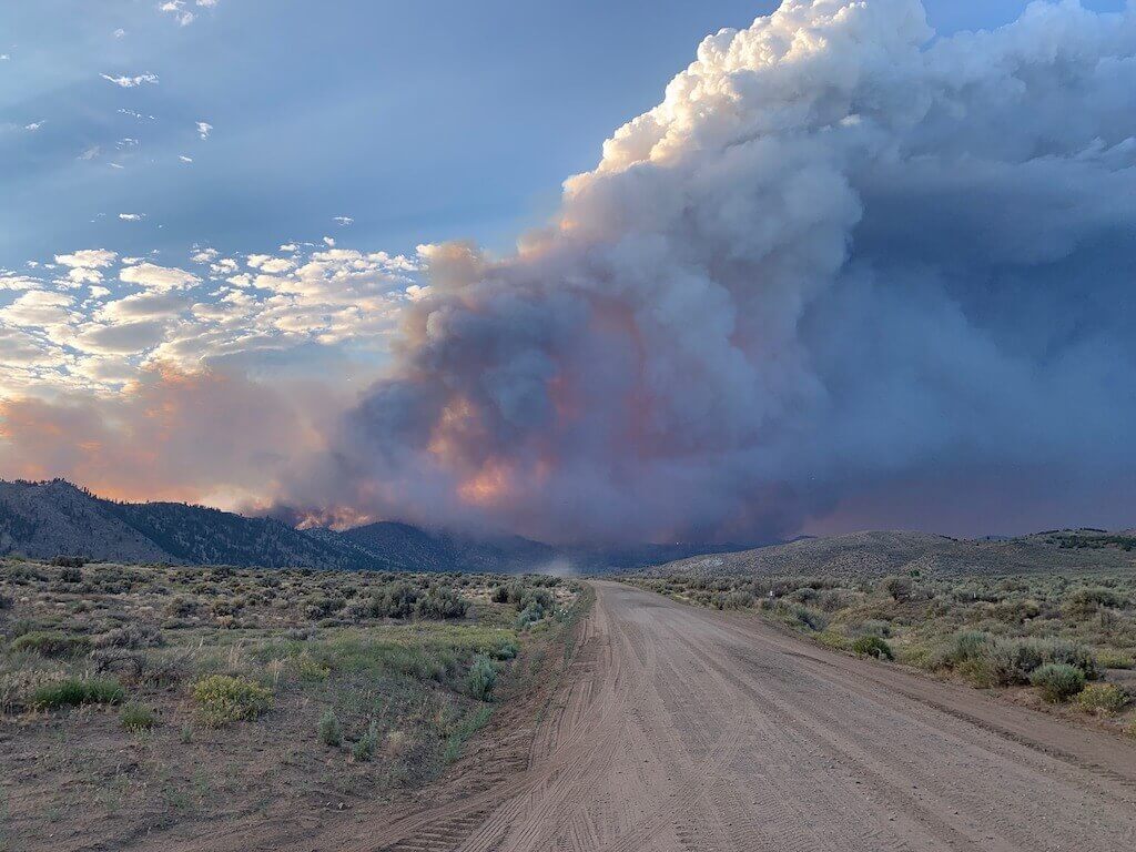 Sugar Fire from Long Valley