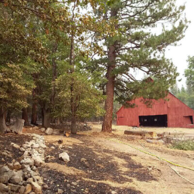 Burn Scar nears historic Heart K Ranch barn in Genessee Valley