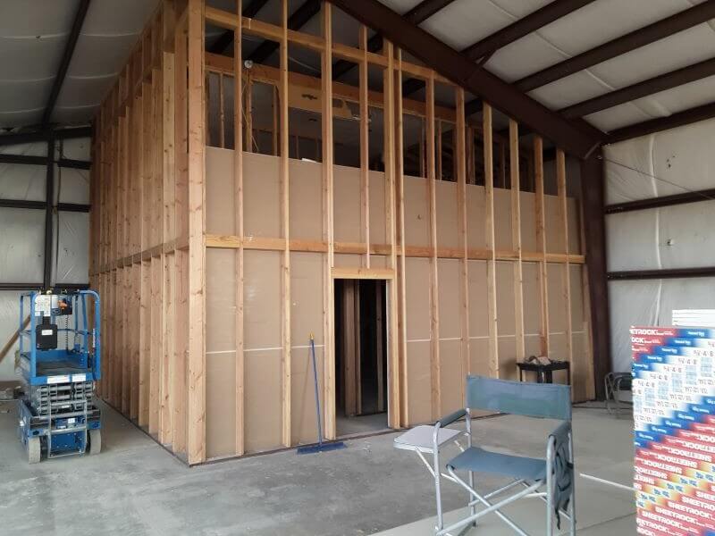 construction interior at Sierra Valley Preserve Nature Center